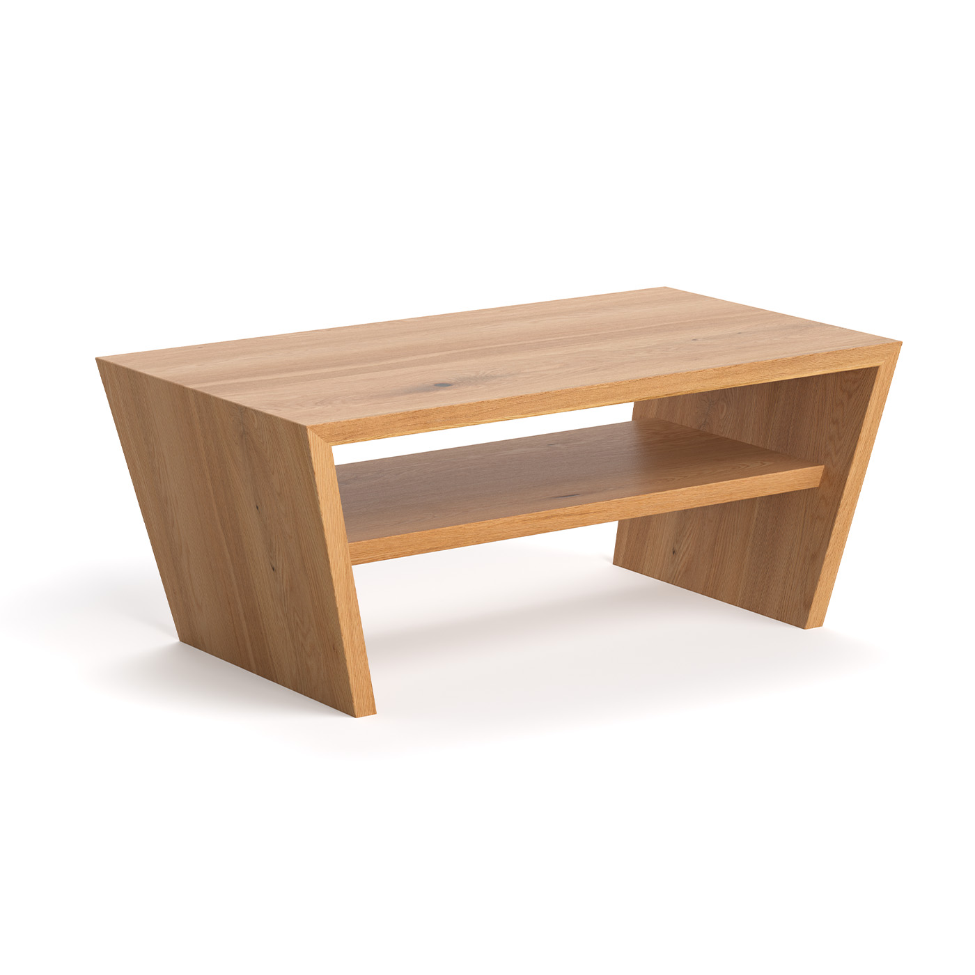 Corona-Couchtisch aus massivem Holz